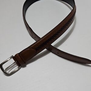 TDKJ Brown Leather Men's Belt Size 34/35